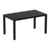 Aboyne Outdoor Rectangular 140cm Dining Table In Black
