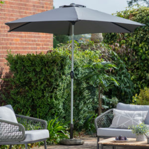 Titusville Polyester Fabric Parasol In Grey