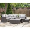 Savoz Sofa Set With Rectangular Rising Dining Table In Grey