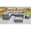 Calabar Corner Dining Sofa Set With Liftup Dining Table In Grey