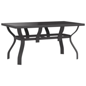 Dove Glass Top Garden Dining Table Small In Grey