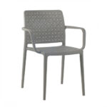 Freeya Polypropylene Arm Chair In Taupe