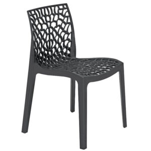 Nicole Polypropylene Side Chair In Anthracite