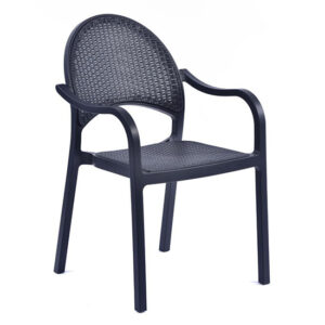 Odilia Outdoor Polypropylene Armchair In Anthracite