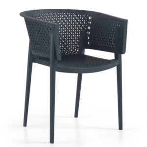 Olympia Polypropylene Arm Chair In Anthracite