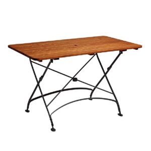Noah Outdoor Wooden Rectangular Dining Table In Teak