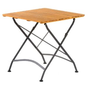 Noah Outdoor Wooden Square Dining Table In Teak