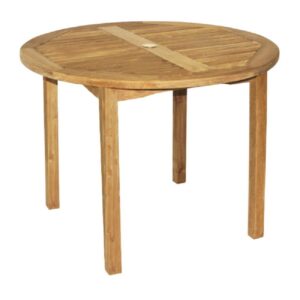 Sierra Small Wooden Round Dining Table In Teak