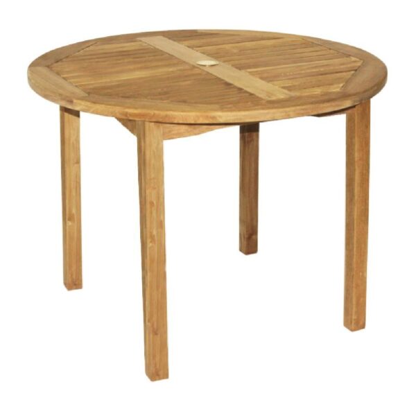 Sierra Small Wooden Round Dining Table In Teak