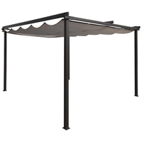 3 x 3m Steel Pergola Gazebo – Light Grey