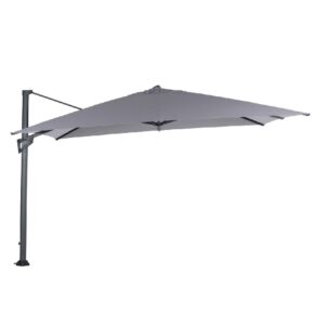 Hillsboro Polyester Garden Parasol In Sand And Light Grey