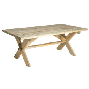 Pelham Wooden Garden Dining Table In Ash Grey