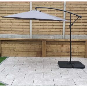 Pevely Polyester Garden Parasol In Banana Grey