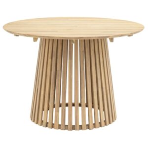 Rifle Outdoor Wooden Round Dining Table In Natural