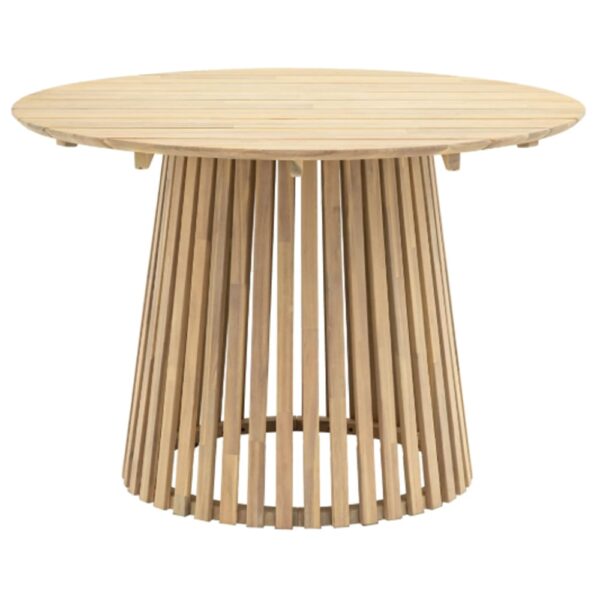 Rifle Outdoor Wooden Round Dining Table In Natural