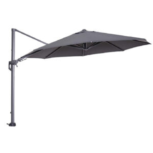 Hawo Polyester Garden Round Parasol In Dark Grey