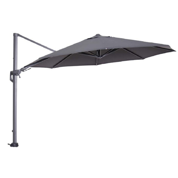 Hawo Polyester Garden Round Parasol In Dark Grey