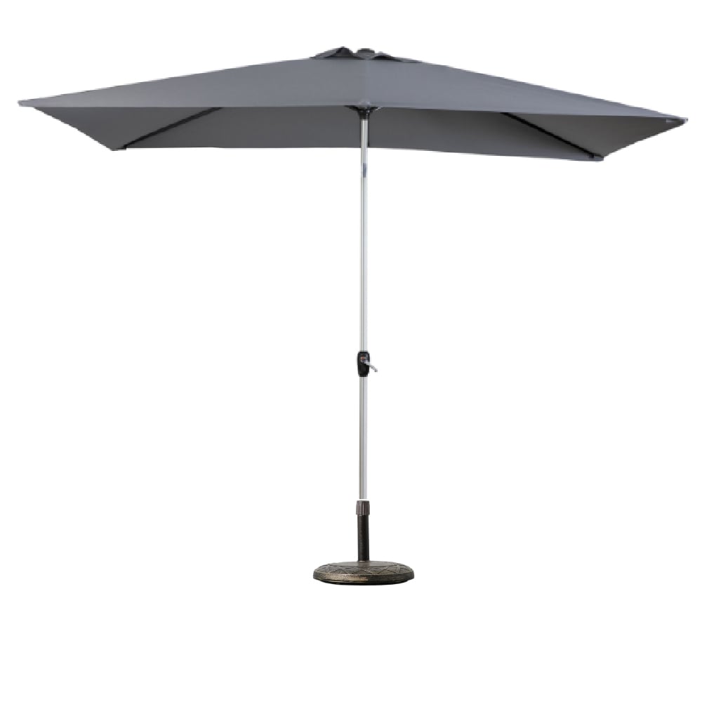 Titusville Outdoor Polyester Fabric Parasol In Grey 2x3m