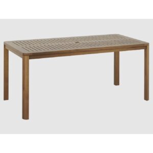 Bolivia Wooden Garden Rectangular Dining Table In Rich Brown