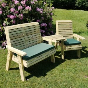 Erog Wooden Garden Trio Seating Seat In Natural