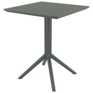 Fornebu Wooden Outdoor Dining Table In Dark Grey