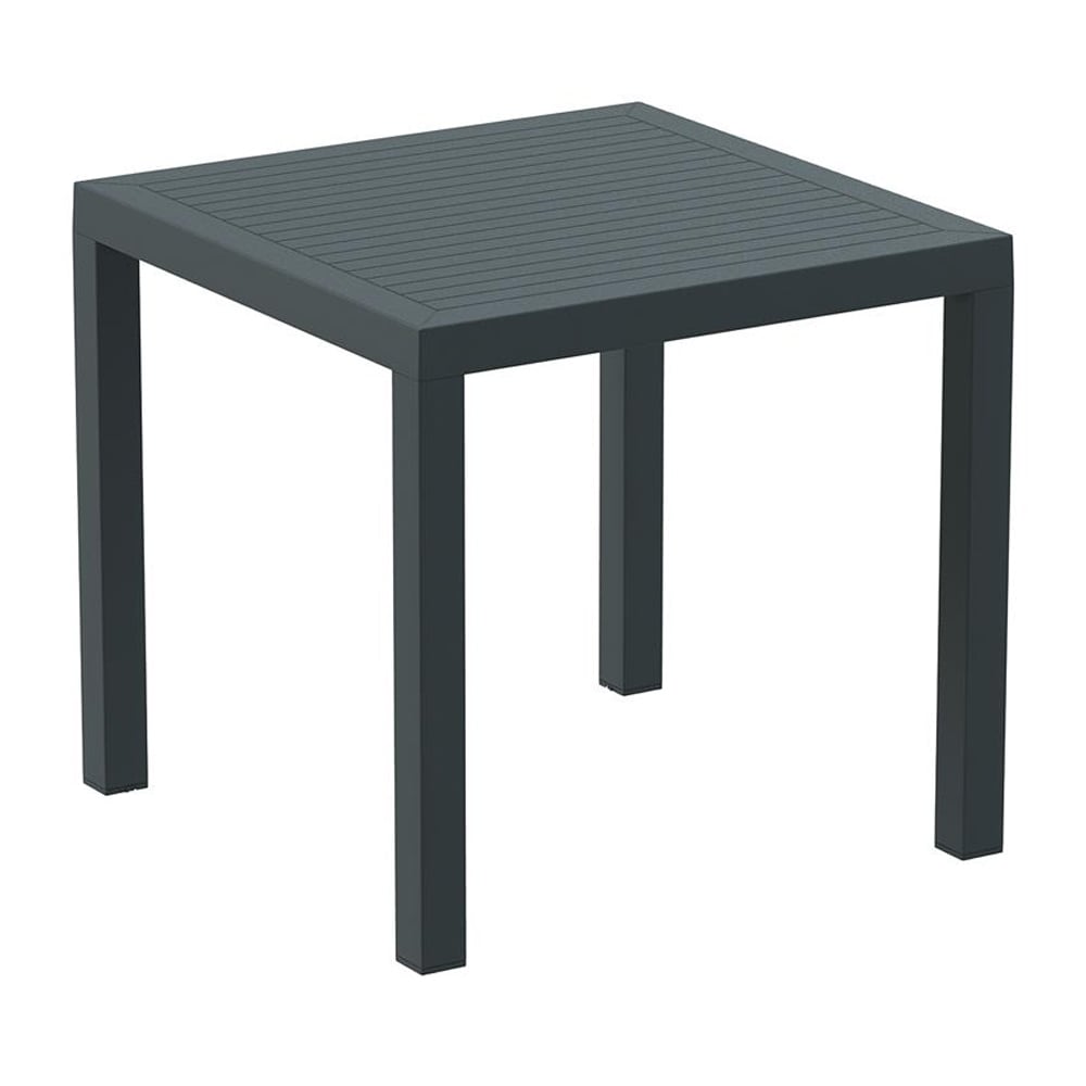 Albany Resin Outdoor Square Dining Table In Dark Grey