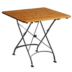 Auckland Wooden Square Outdoor Dining Table In Natural