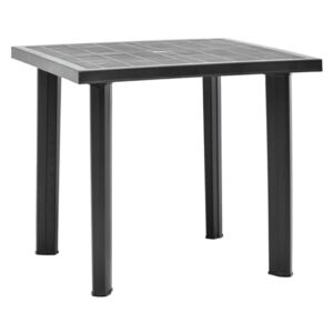 Derik Outdoor Plastic Dining Table In Anthracite