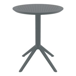 Shipley 60cm Polypropylene Outdoor Dining Table In Dark Grey
