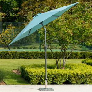 Aviro Garden Jade Polyester Round Tilting 3.0m Parasol with Granite Base