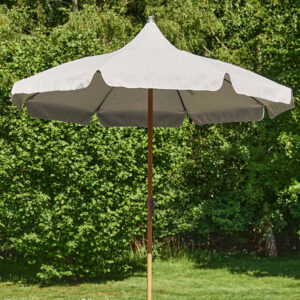 Selma Round Polyester Fabric 1.8m Decorative Parasol in Grey