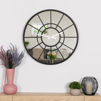 Buttermere Indoor Outdoor Mirrored Skeleton Wall Clock