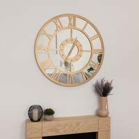 Coniston Indoor Outdoor Mirrored Skeleton Wall Clock