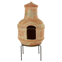 Snug Small Terracotta Clay Chimenea With BBQ Grill