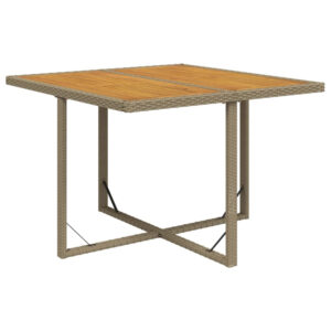 Lorento Garden Wood Grain Dining Table in Beige